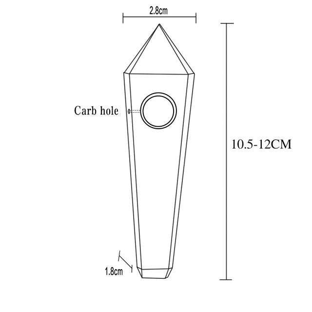 Pipa de cuarzo Obsidiana